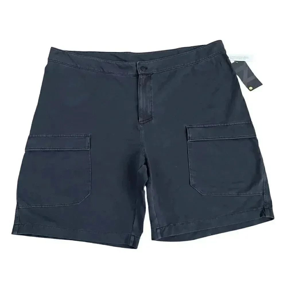 Zella Shorts Mens Black Comfort Workout  Athleisure Zip Closure Organic SZ XL